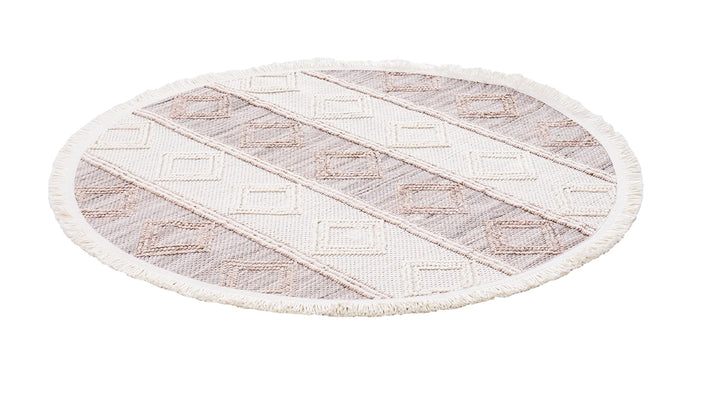 Dolce Vita Halı Bohem 381 Ash Modern Yuvarlak Halı