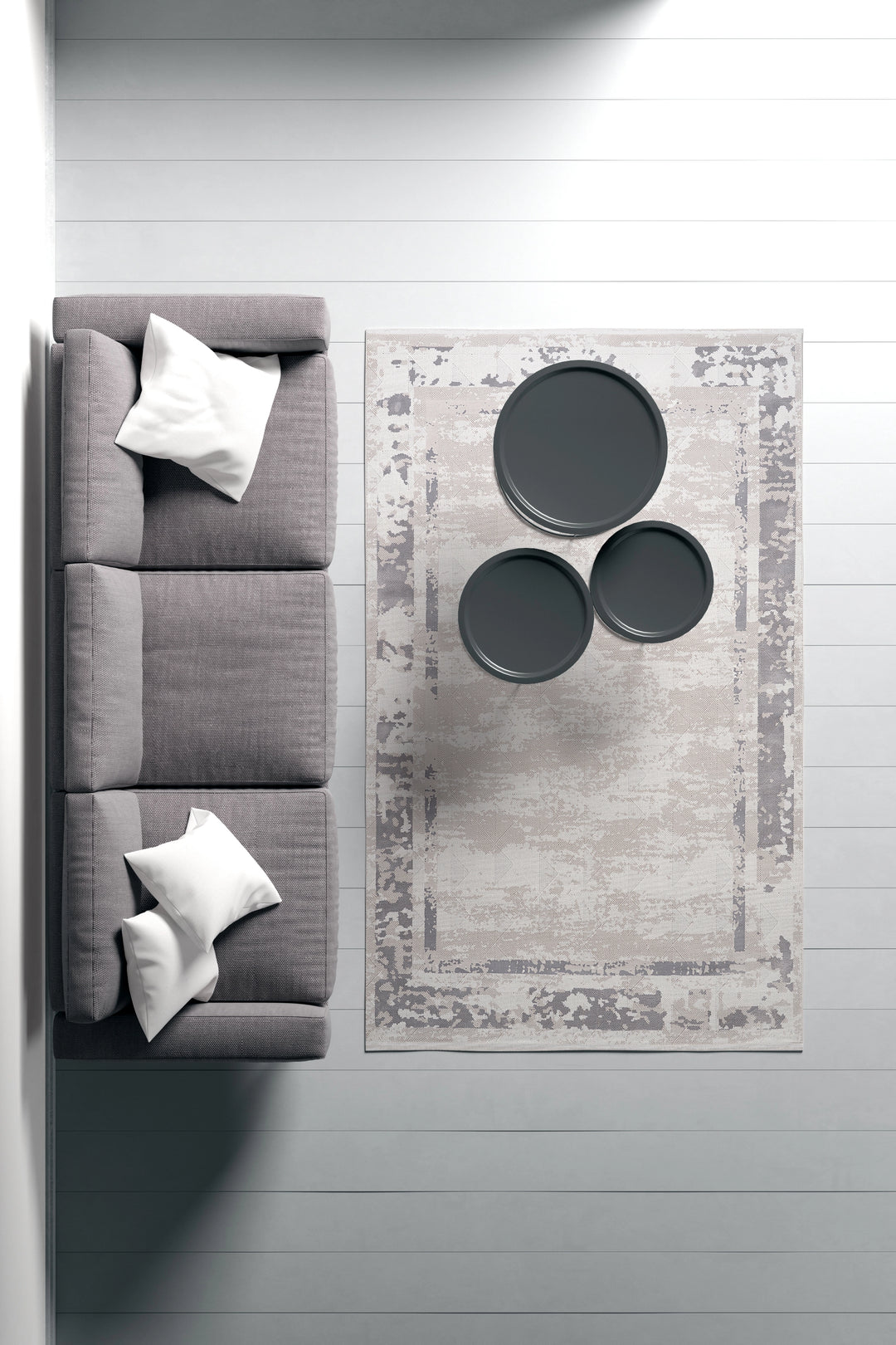 Dolce Vita Halı Otto 4303 Cement Özel Ölçü Halı